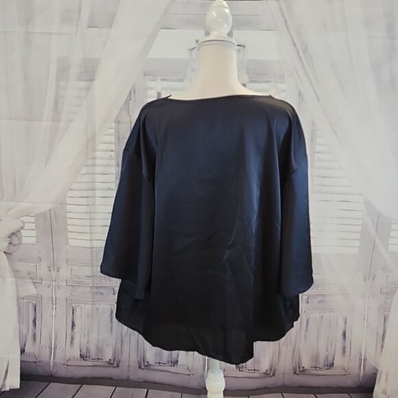 Shein Drape Front Blouse - Picture 3 of 4